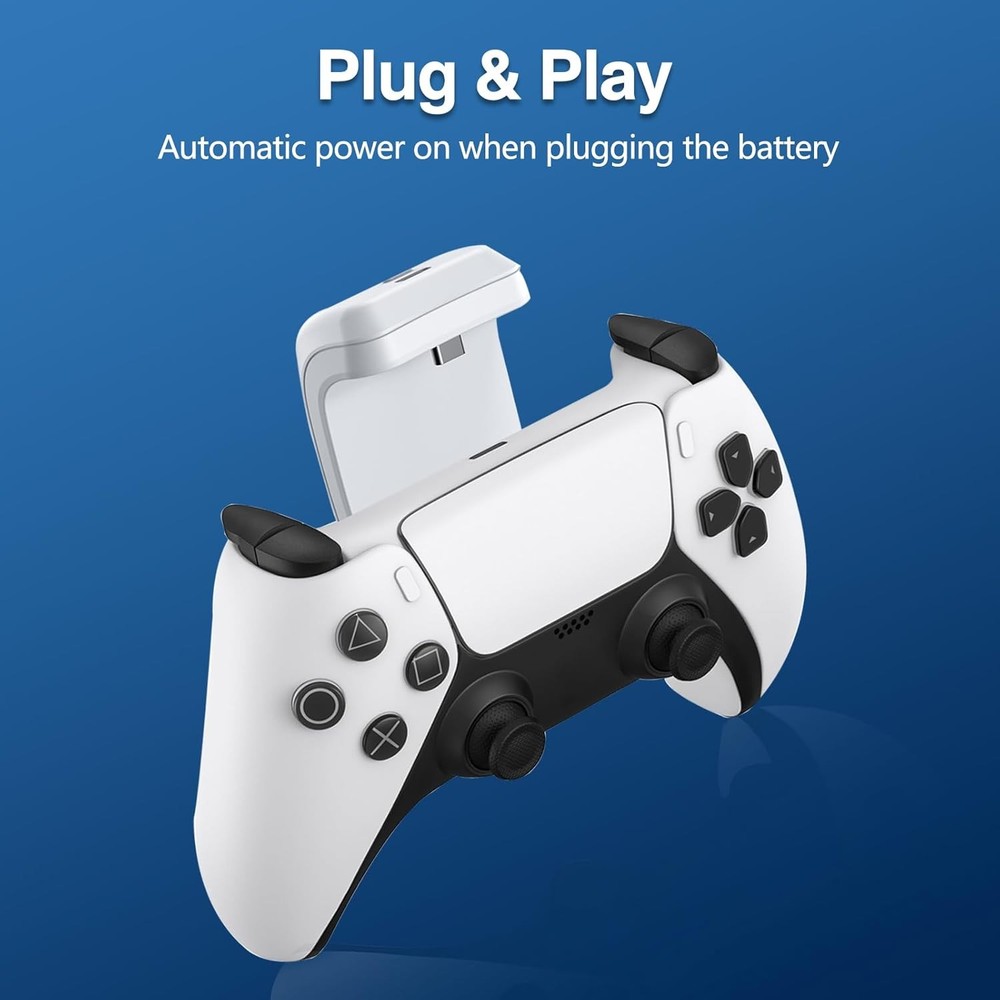 2X 3000mAh PS5 Controller External Battery Pack, PS5 Replacement Battery Extende