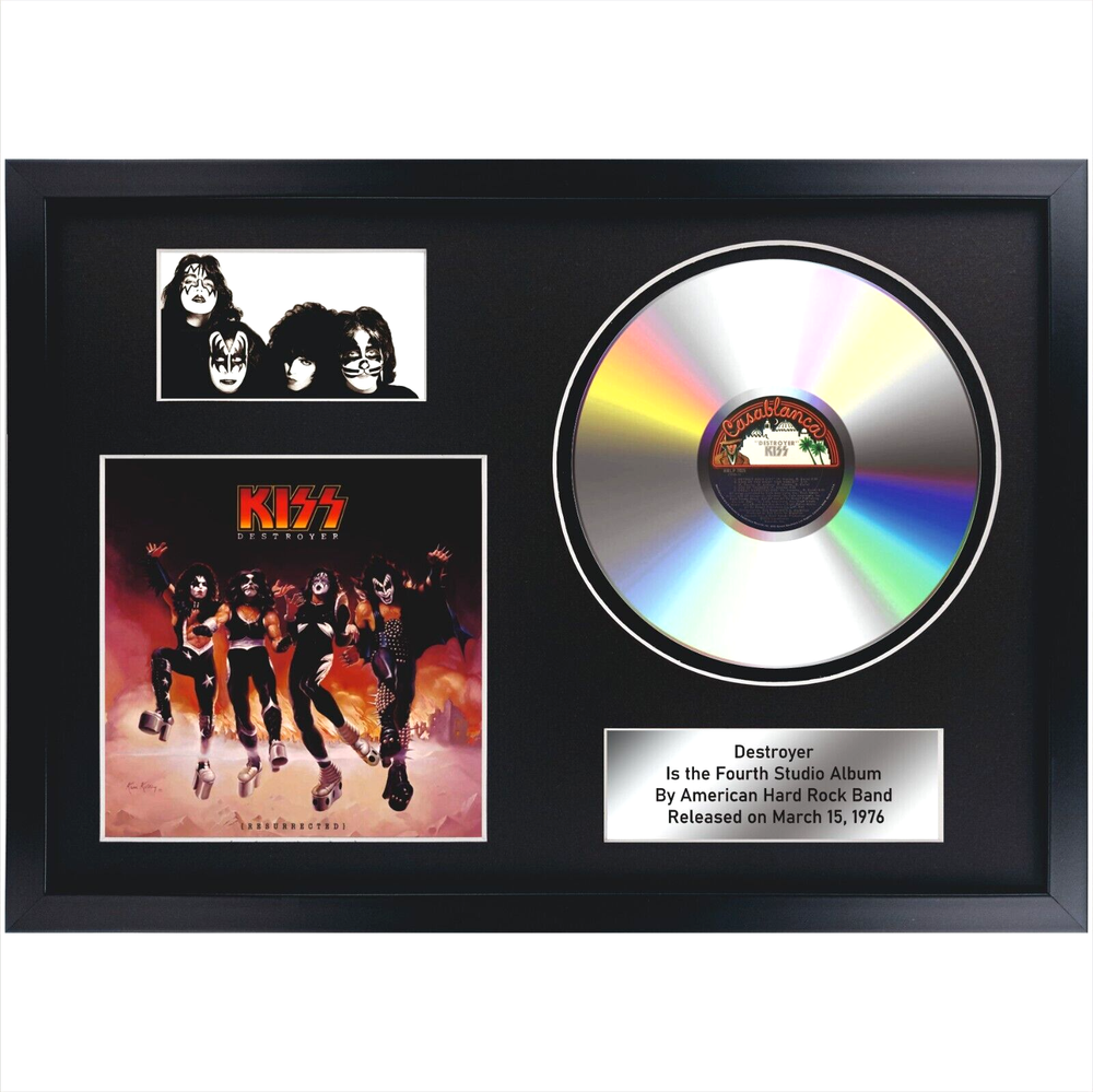 Kiss – Destroyer / Memorabilia / Souvenir in black frame / Rock / interior decor
