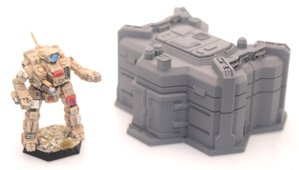 BattleTech Hexed Airbase Building 3d Printed