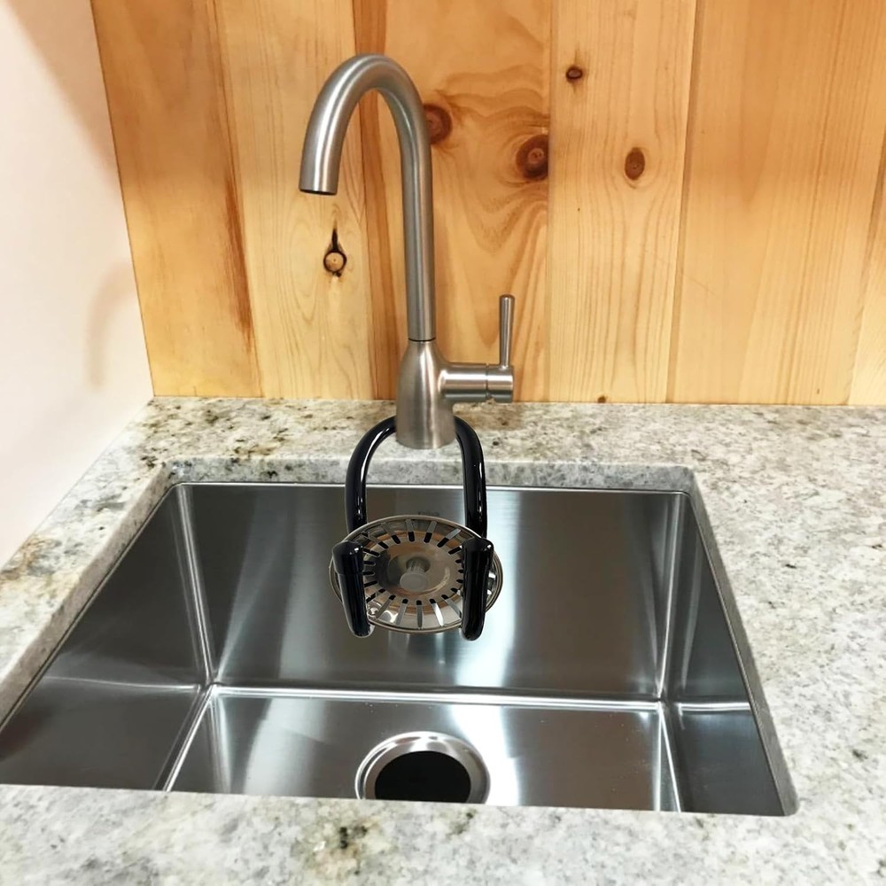 2 Pack Hanging Rustproof Sink Caddy & Sponge Holder, Adjustable Kitchen Dish wan