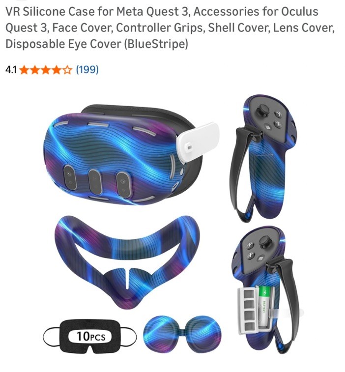 Silicone Cover Kit for Meta Quest 3 - Touch Controller Grips