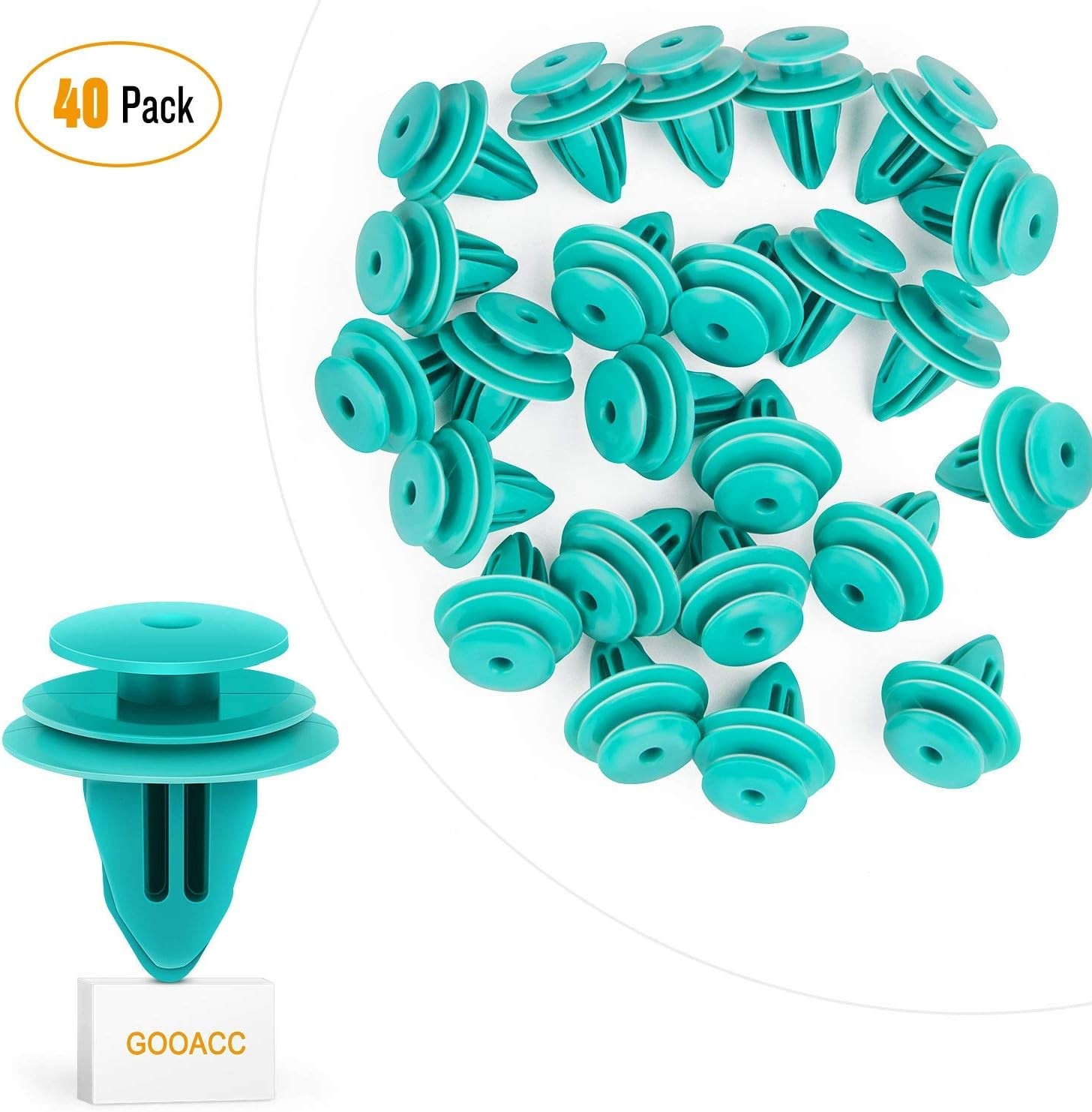 9mm Hole 40pcs Trim Door Panel Clips Retainer for Tacoma Tundra Camry Corolla