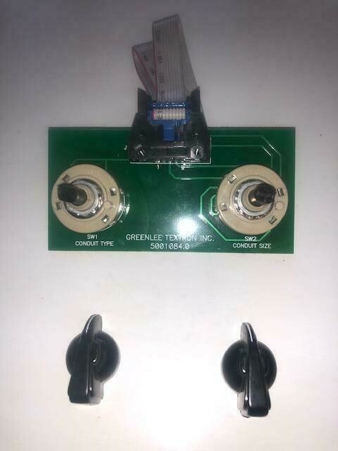 CONDUIT SIZE SELECTOR SWITCH CIRCUIT BOARD GREENLEE 855 Knobs No Connector Wire