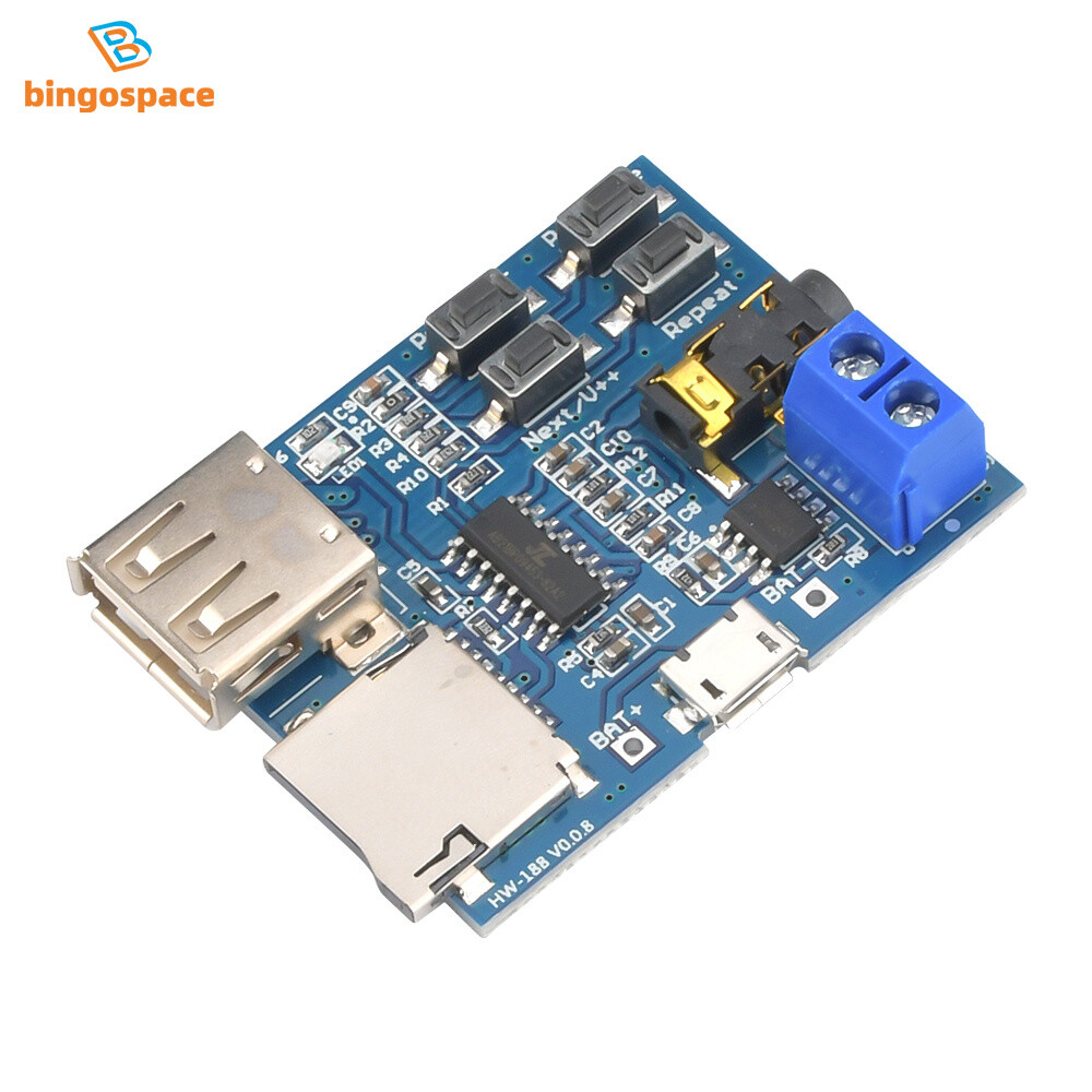 TF Card U Disk MP3 Format Decoder Board Aamplifier Decoding Audio Player Module