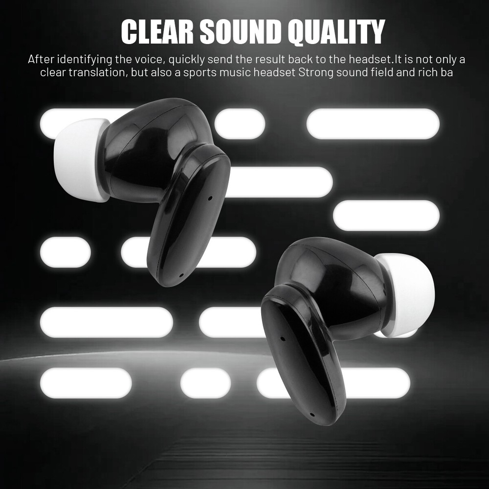 Wireless Bluetooth Translator Earbuds Real-Time Translator Device 144+ Languages