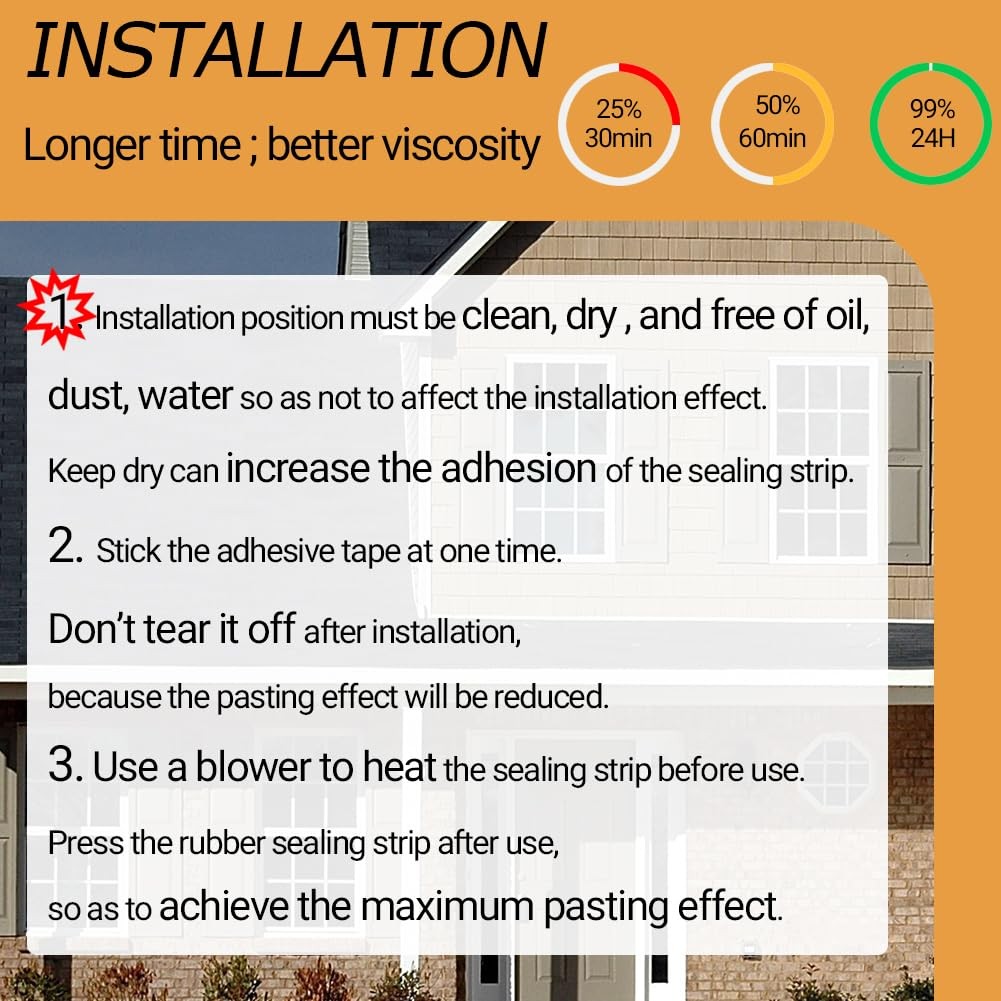 D Shape Rubber Weather Stripping, Self-Adhesive Seal Strip, Rubber Gasket for...