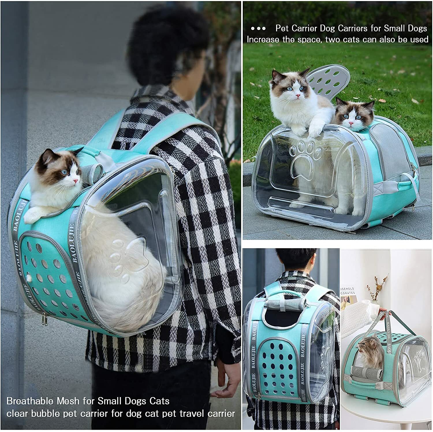 Pet Cat Dog Carrier Bag Backpack Travel Hiking Cat Handbag Folding Portable US