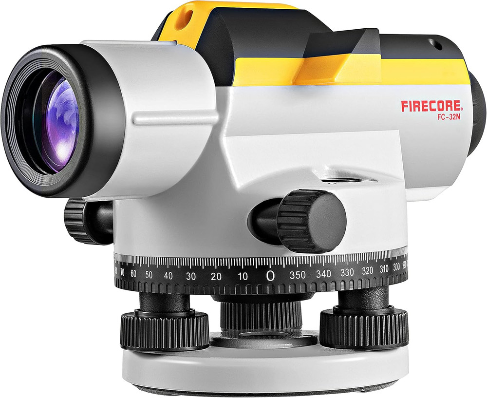 32X Automatic Optical Level Kit with Self-Leveling Magnetic Dampened Compensator