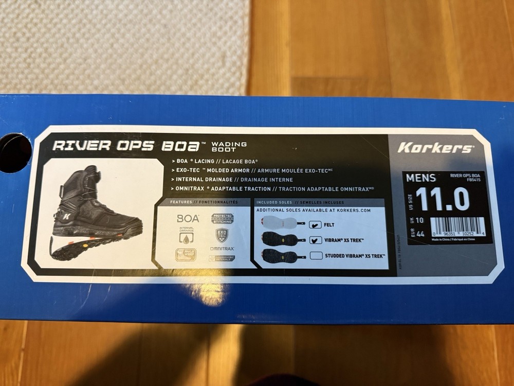 Korkers River Ops Boa Size 11