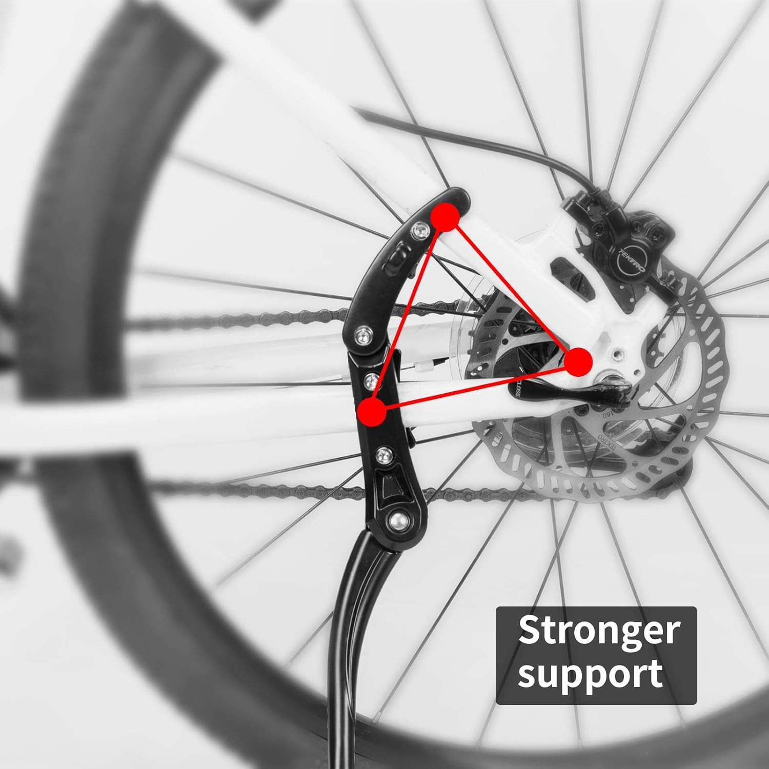 ROCKBROS Bike Kickstand for Mountain Bicycle 24"-28" Adjustable Bike Side Stand