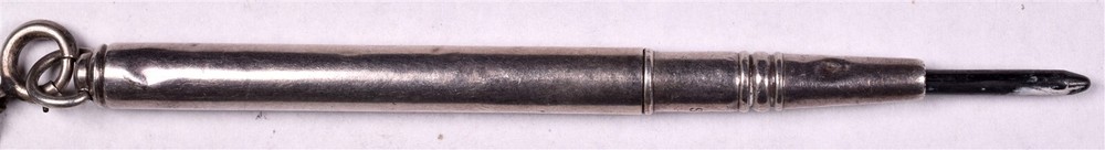 Sterling Chatelaine Perfume, Pencil, Notepad, and Coin Vial