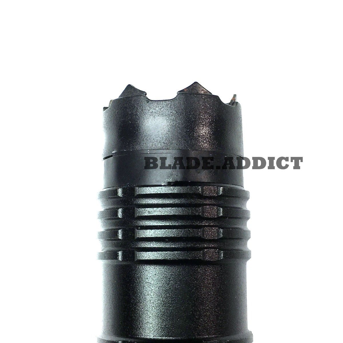 ALL BLACK Metal MILITARY Stun Gun 260 Million Volt Rechargeable LED Flashlight