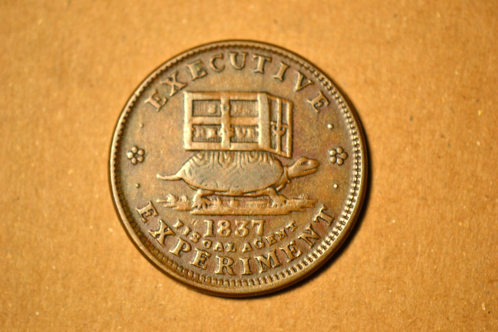 1837 Hard Times Token- Executive Experiment- Nice Brown EF