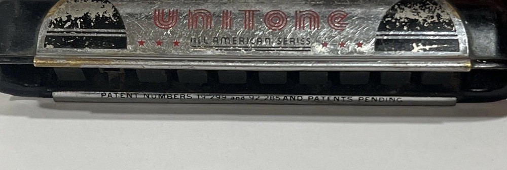 VINTAGE UNITONE CHROMATIC HARMONICA - HARMONIC REED CORP