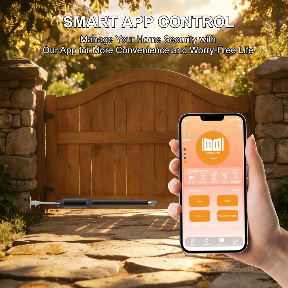 Opener Systems C01 L Smart Automatic Gate Opener Kit App Compatible Single Swing