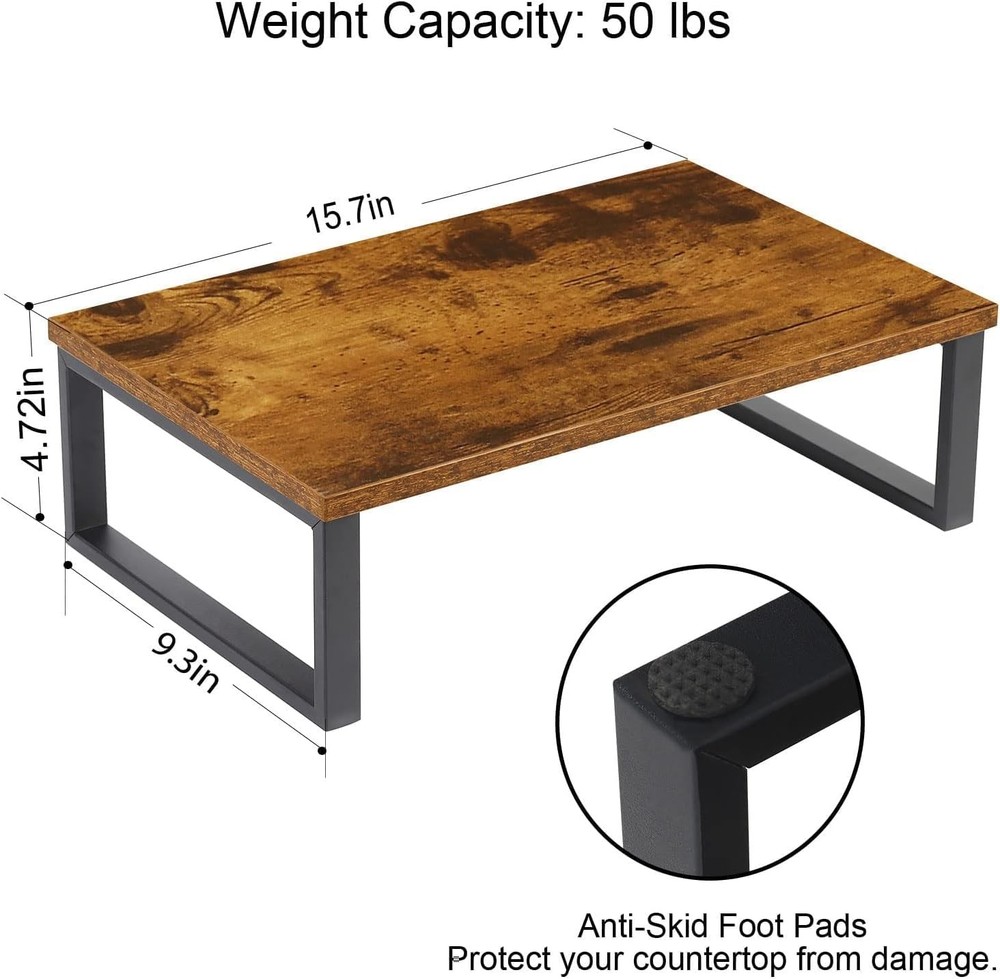 Monitor Stand Riser 2 Pack Laptop Stand Riser Holder Wood Computer Stands Vintag