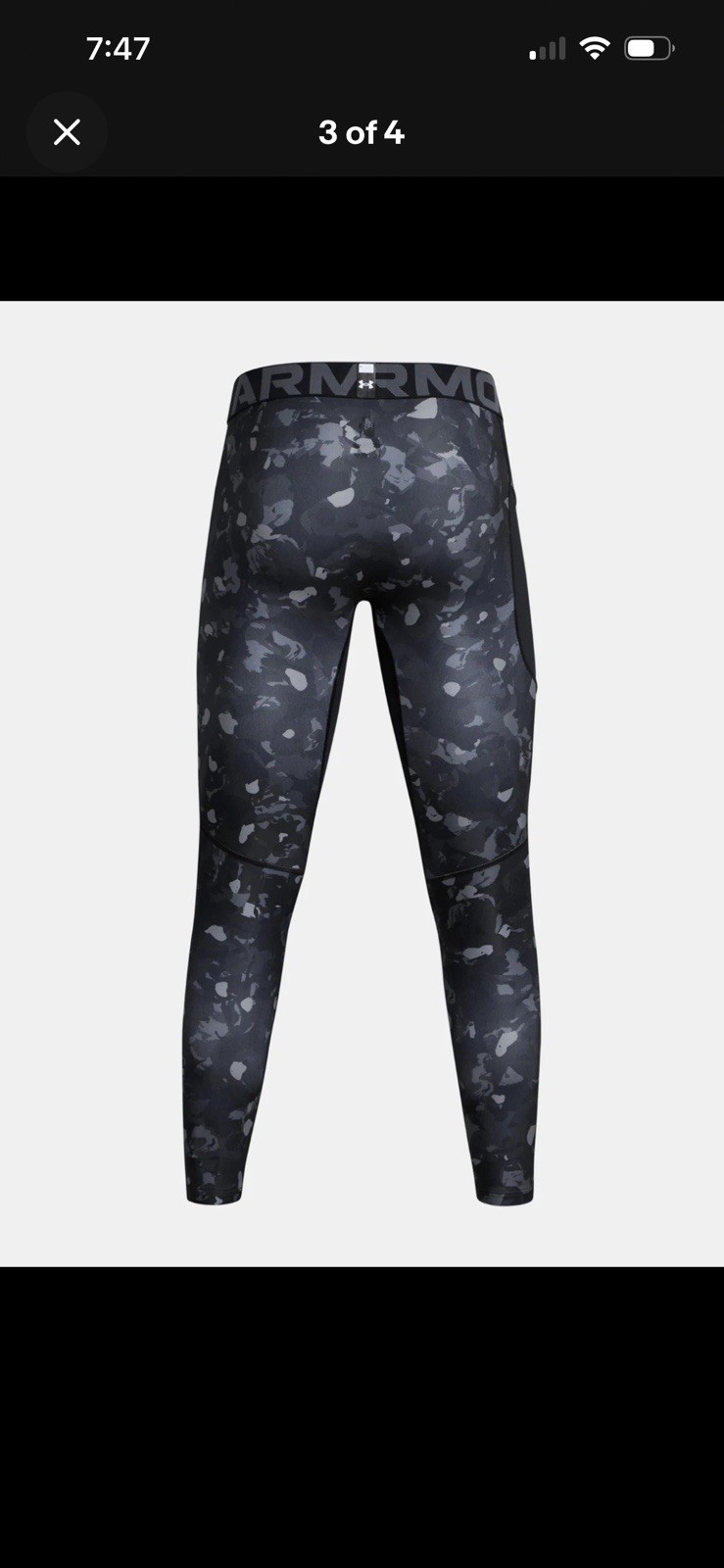 NWT Men’s Small Printed Under Armour HeatGear Compression Leggings