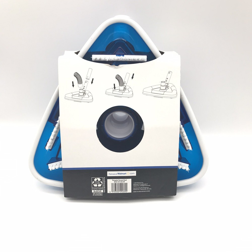 SWIMMING POOL Vacuum Head Bottom Brush Mainstays Triangular In &. Above Ground