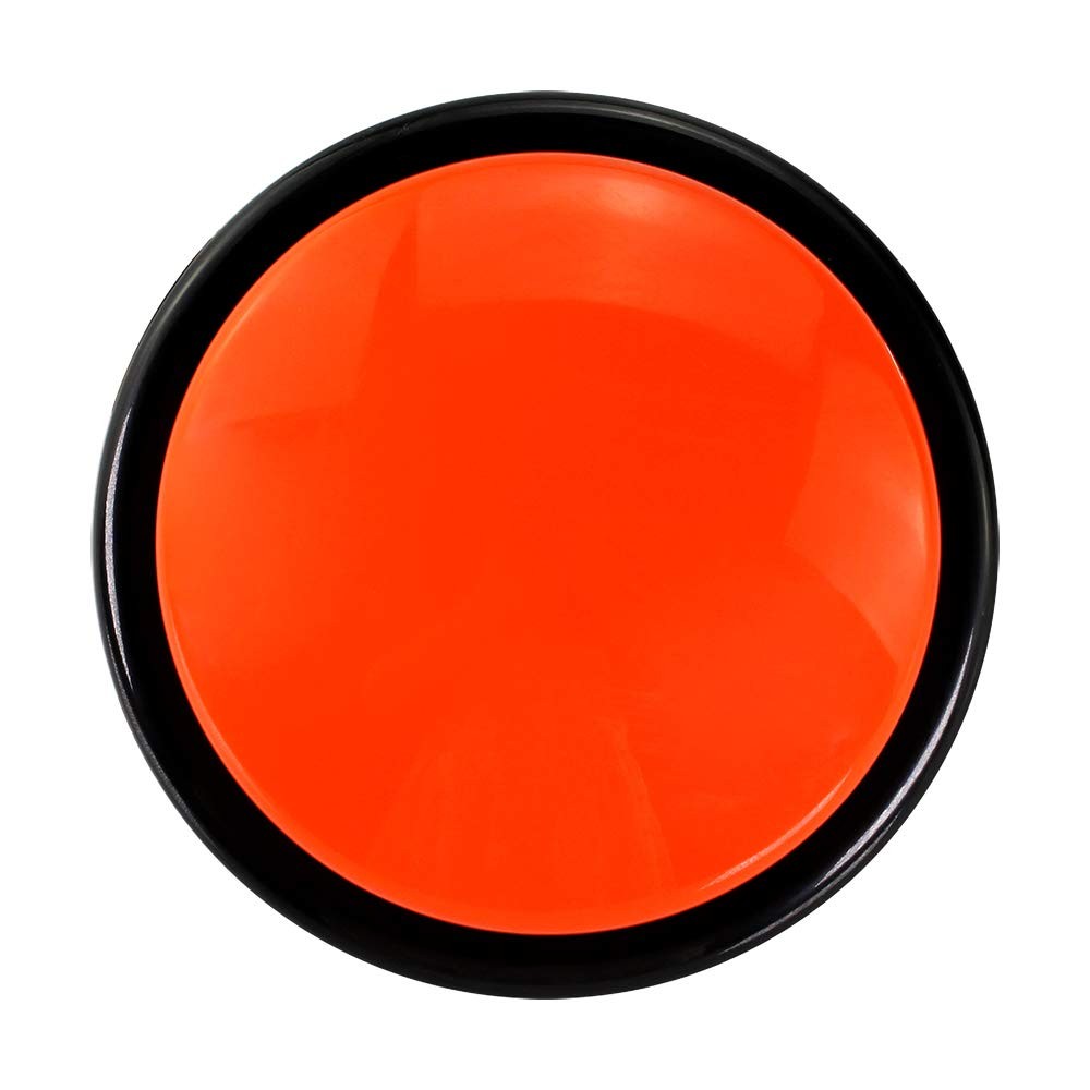Big Button Timer - time Talking Clock for Blind, Date and Large, Orange+black