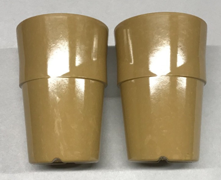 Vintage 10 oz Tan Mess Hall Tumbler USGI Halsey NOS Set of 2 From Original Case
