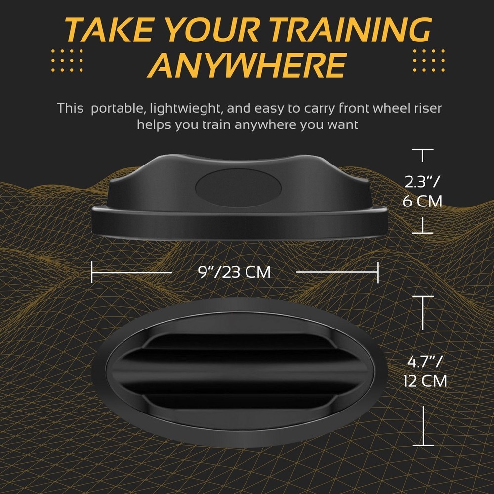 Front Wheel Riser, Stabilizing Leveling Block Support for Indoor Bike Trainers