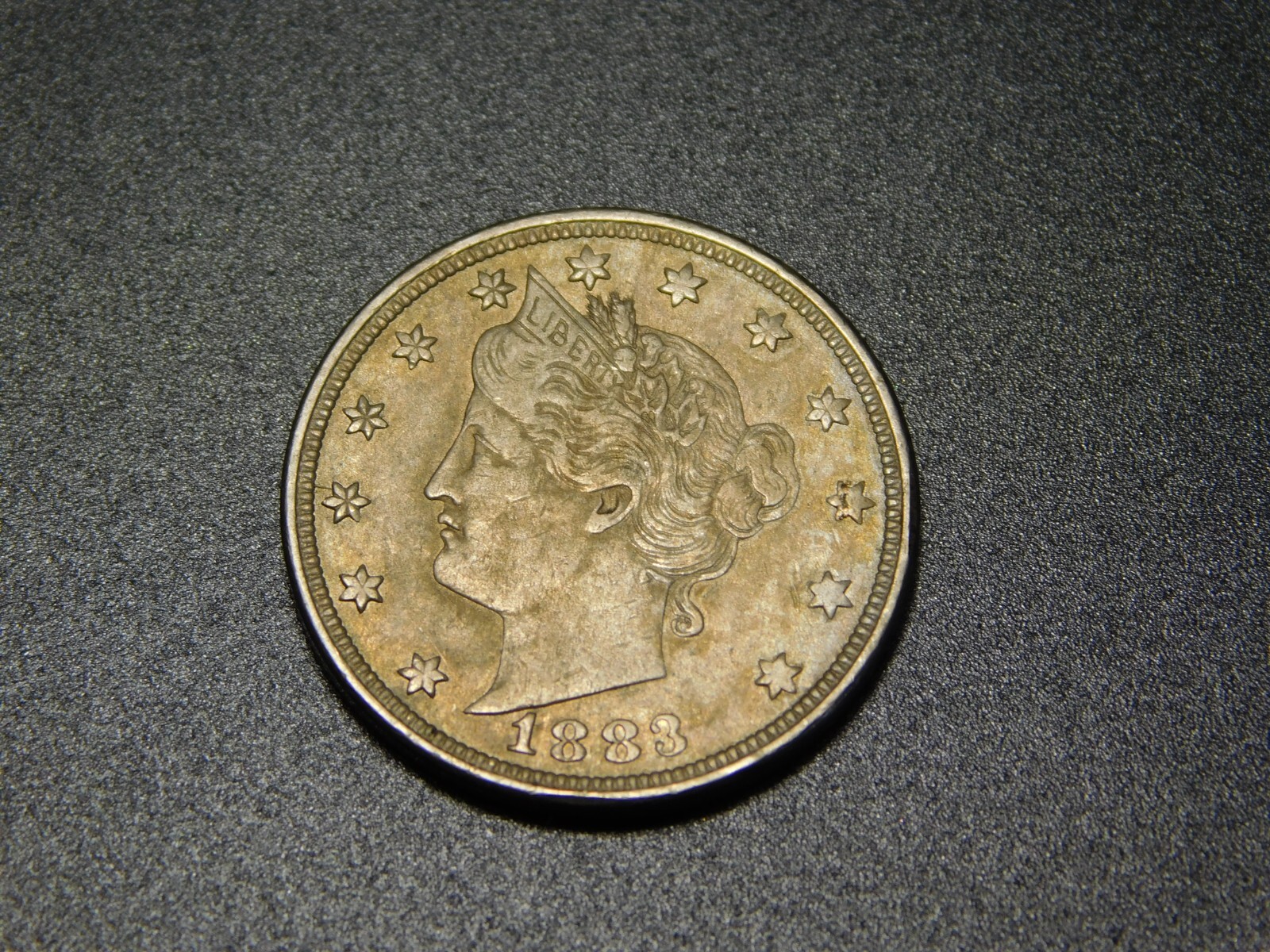 OLD   US COIN 1883 LIBERTY HEAD NICKEL NO CENTS