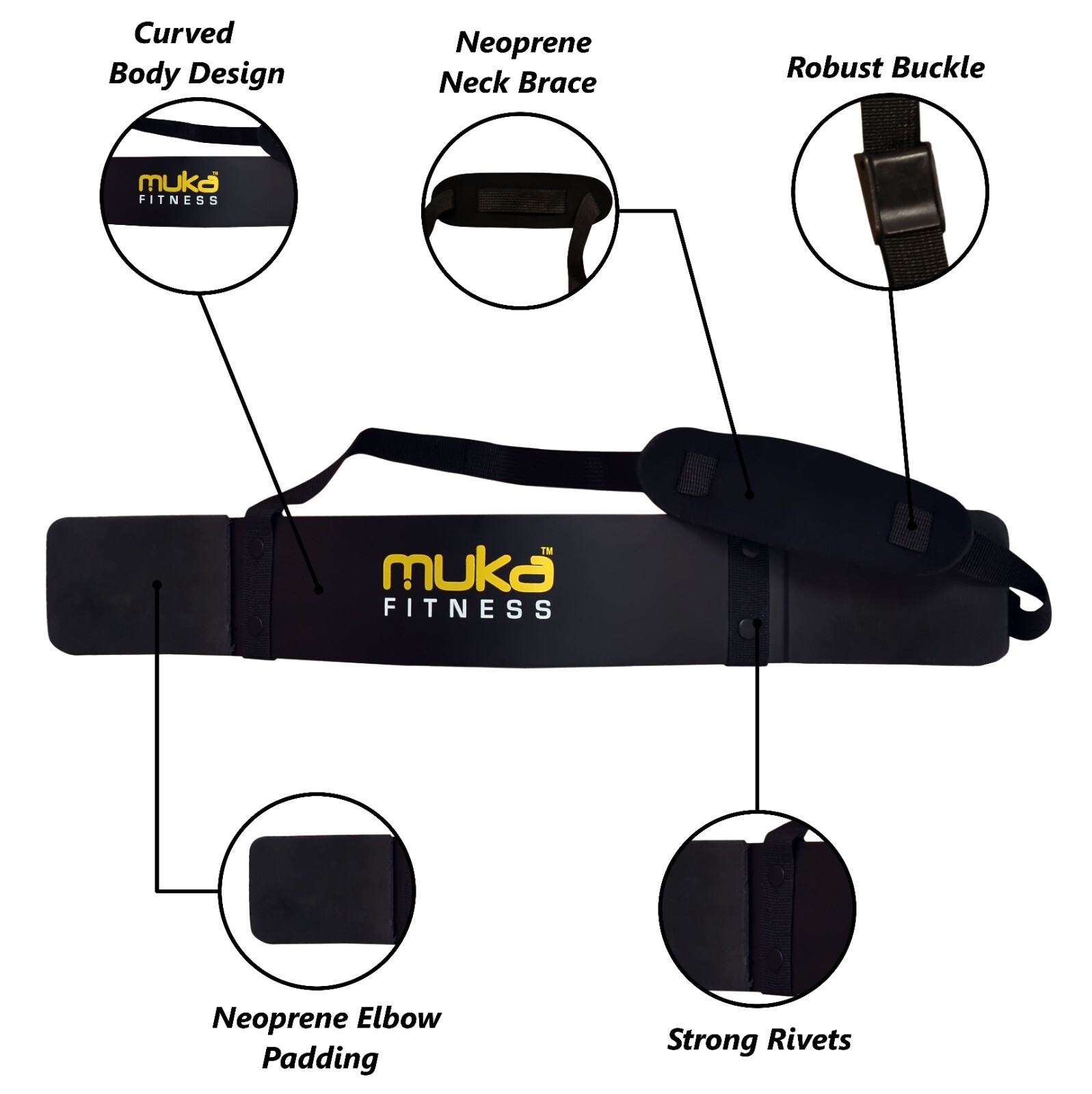 Muka Sports Heavy Duty Arm Isolator Blaster Body Building Bicep Curl Triceps