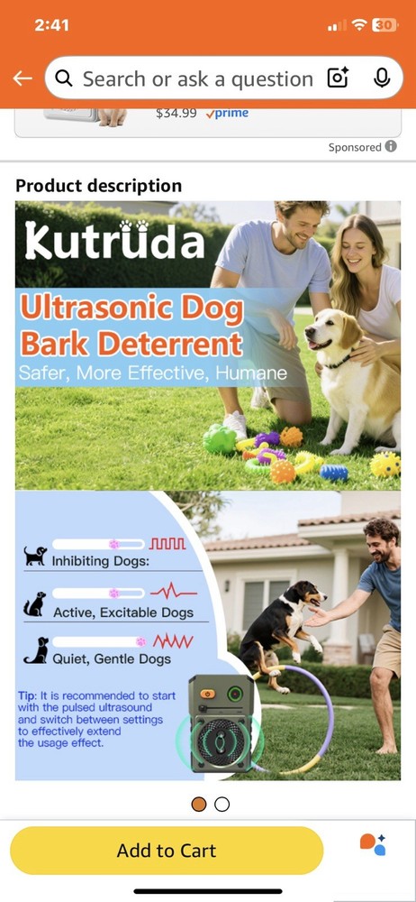 Ultrasonic Bark controller