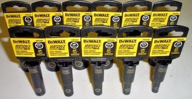 Dewalt 11 Piece 3/8" Drive Impact Ready Deep Socket Set