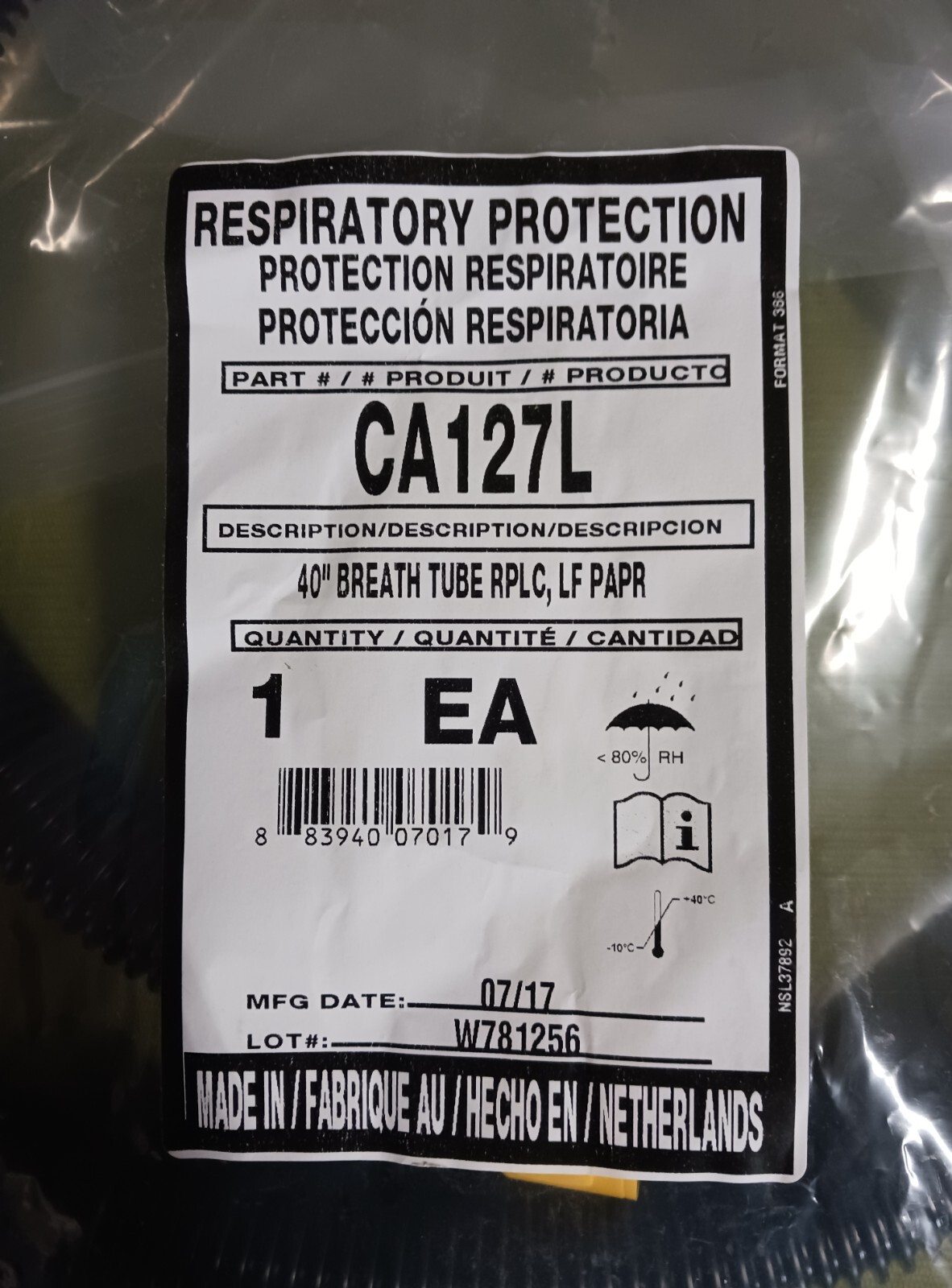 Respiratory Protection 40" Breathing tube, CA127L