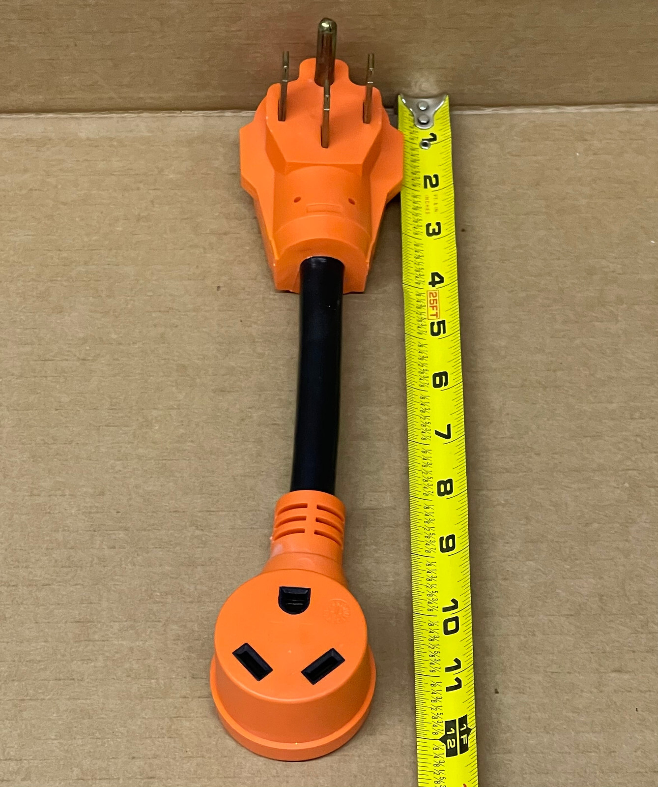 50 Amp to 30 Amp RV Adapter Cord 12 Inch 14-50P Male to TT-30R Female Dogbone