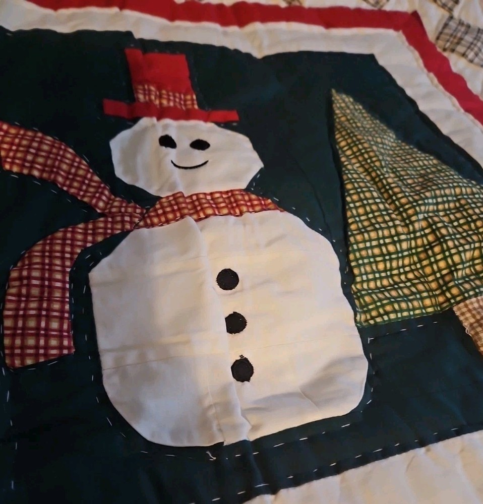 Christmas Handmade Patchwork Throw 50"X60" New