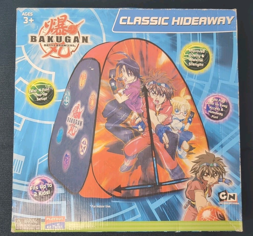 Play Hut BAKUGAN Classic Hideaway Twist N Fold Pop Up Tent