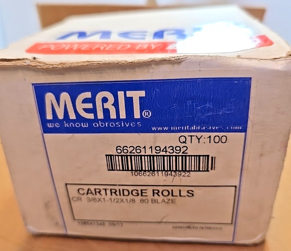 Merit 3/4" x 1-1/2" x 1/8" Cartridge Roll CR Straight Half Glued Pencils 100pk