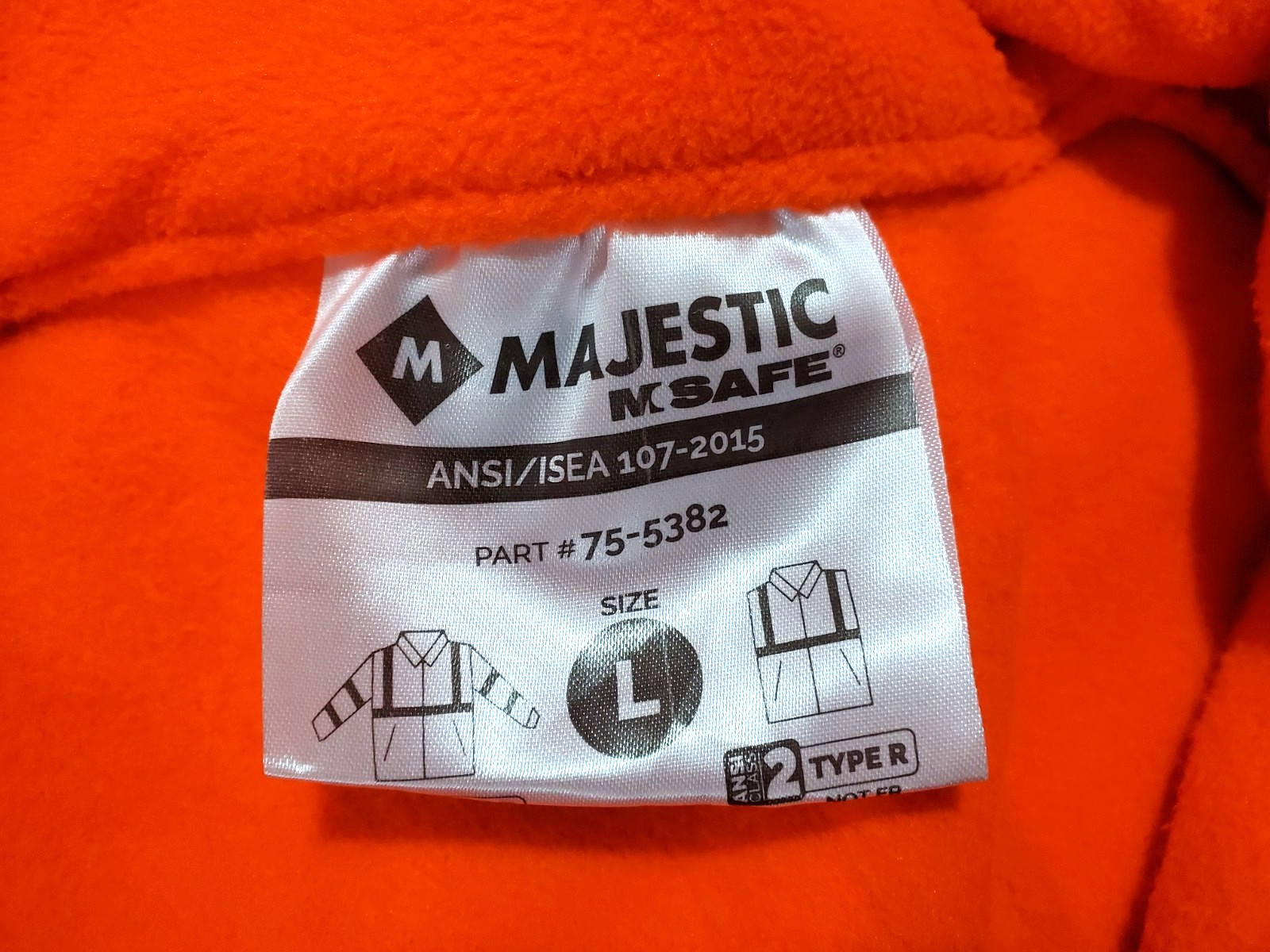 M-Safe Majestic High Visibility Bomber Jacket 75-1382 LARGE BNSF RR, New w/ tags