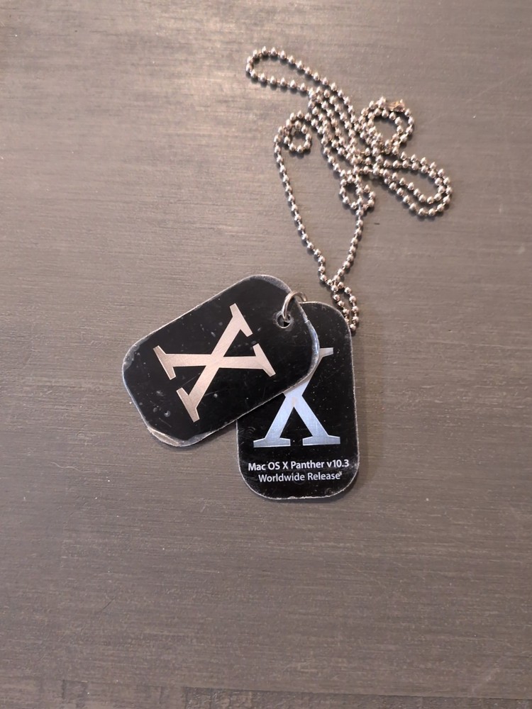 Apple MacOS X Dog Tags Panther Launch 2002