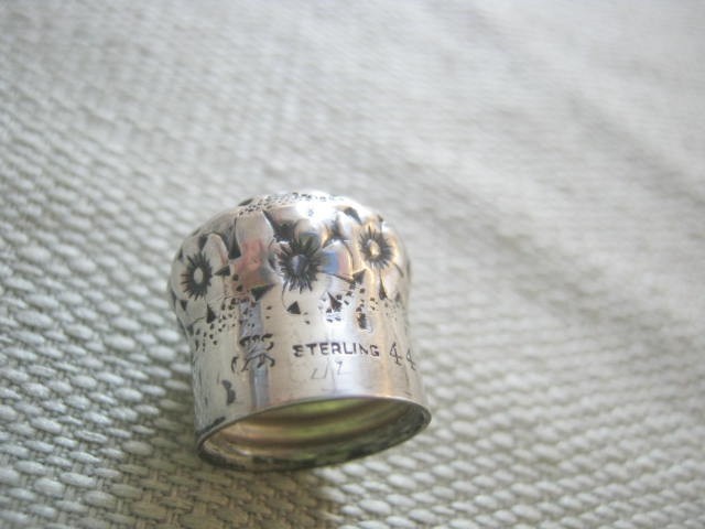 Antique Gorham Whiting Sterling Repousse Top Perfume Scent Bottle, 925 Fine