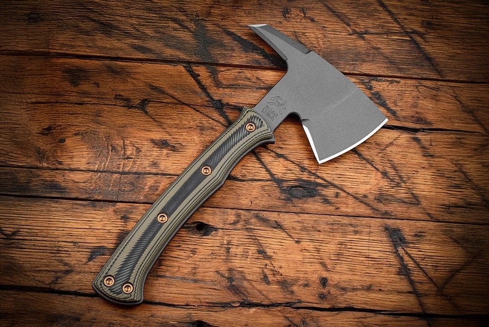 RMJ Tactical Pathfinder Tomahawk Gray Cerakote Finish w/ G-10 Handles and Kydex