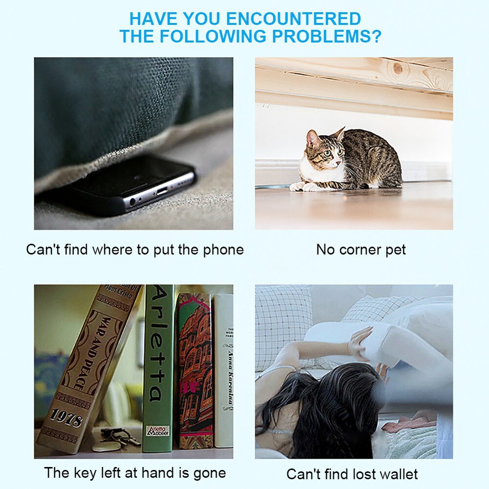 4PCS Tile GPS Tracker Wireless Bluetooth Anti-Lost Tracker Wallet Key Pet Finder