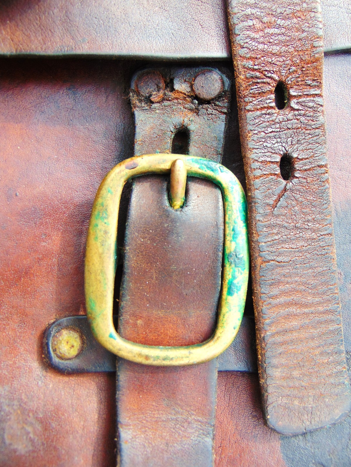 RARE ORIGINAL LATE 1800's LEATHER WESTERN COURIER BAG~SADDLE BAG TYPE ~ 11" HIGH