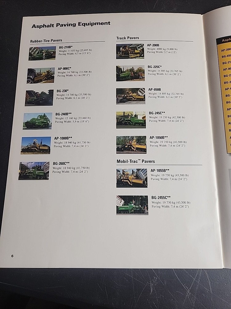 Caterpillar Paving Products Solutions Guide Brochure