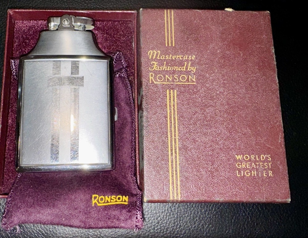 Vintage Ronson Mastercase Lighter W/ Box