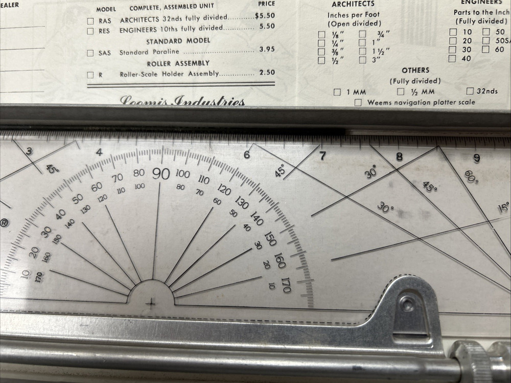 Loomis Industries Berkeley Paraline Professional Drafting Plotter Model RAS