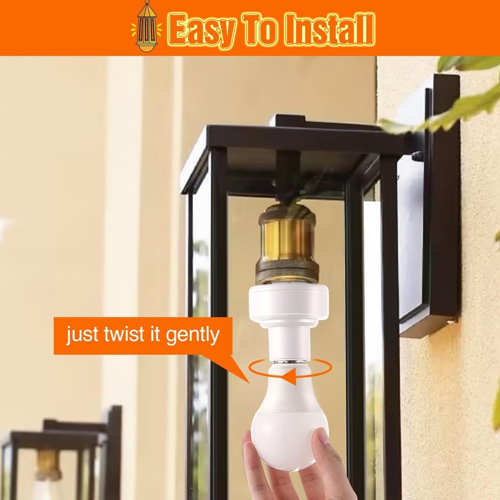 2 Pack E26 Light USB Socket Adapter, Lamp Socket Power Adapter 5V 1... Fast Ship