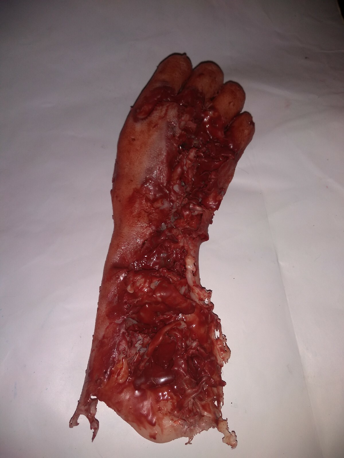 Silicone HORROR PROP severed mutilated male arm movie quality gore halloween fx