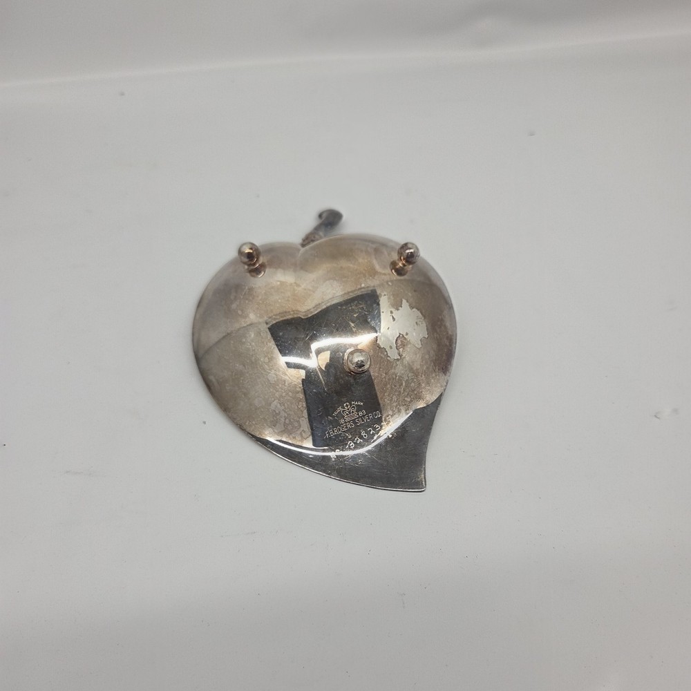 1883 F.B. Rogers Silver Co Leaf Trinket Candy Dish MCM Vintage