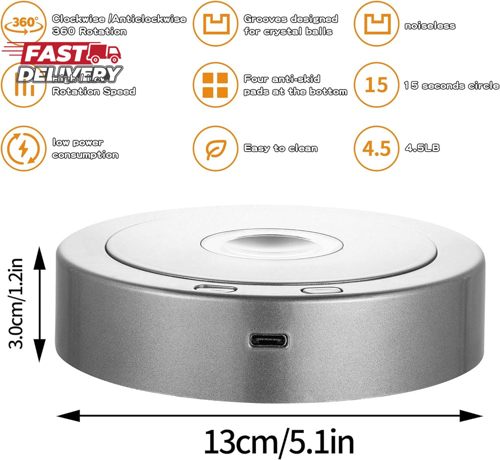 Rotating Display Stand - Spinning Display Stand with Colored Lights - Lighted LE