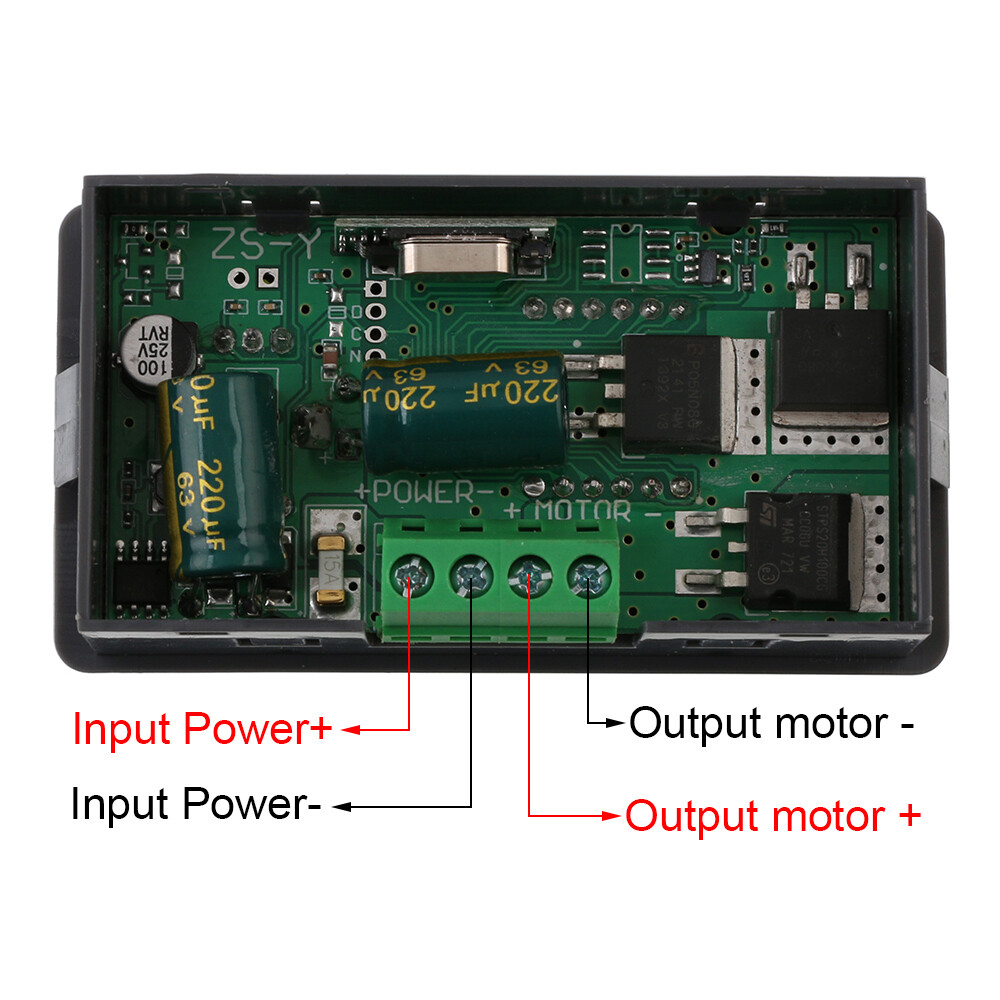 DC 7-60V 15A Digital Display PWM Brushed Motor Speed Controller Wireless Remote