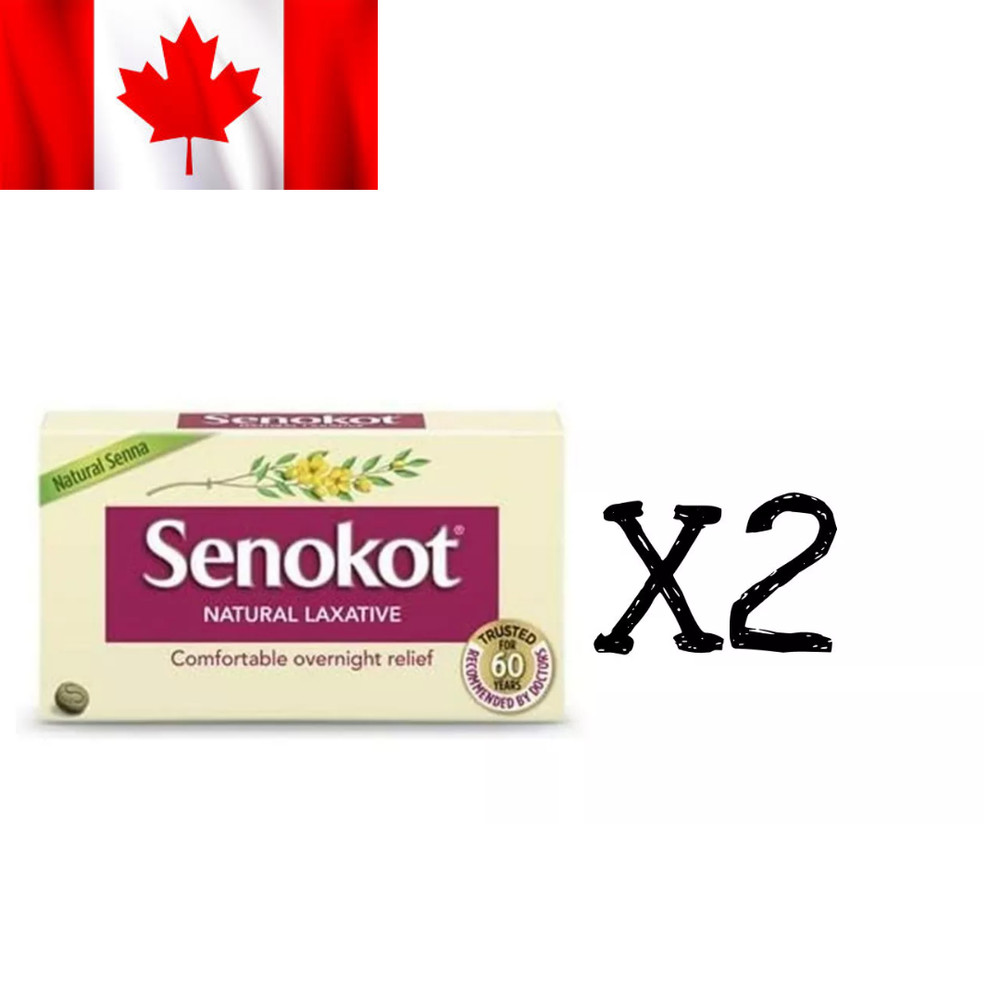 Senokot Natural Source Senna Laxative 200 Tablets CANADA NEW x2