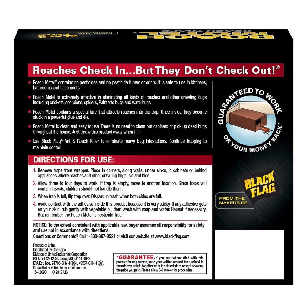 Black Flag Roach Motel Traps, 2-Count, 1-Pack 1 Pack,